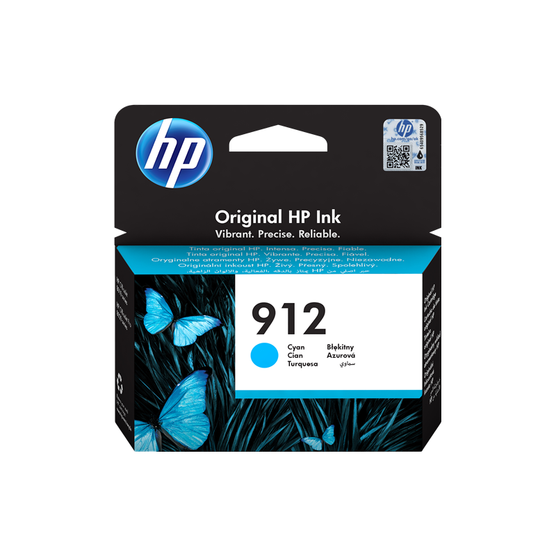 HP 912 Cartouche Cyan Originale