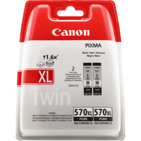 Canon PGI-570pgbk XL Twin Multipack Noir Original 