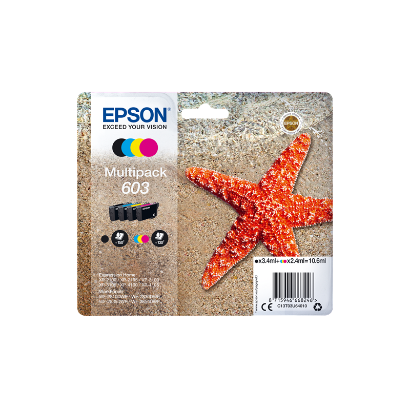 Epson 603 Multipack 4 Cartouches Originales