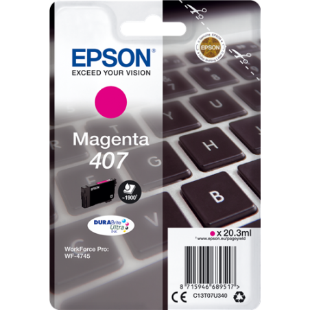 Epson 407 Cartouche Magenta Originale 