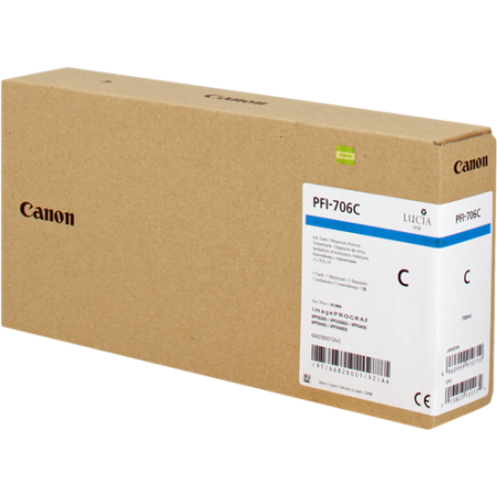 Canon PFI-706c Cartouche Cyan Originale 