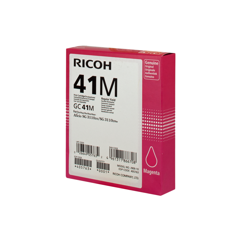 Ricoh 41M (GC41M) Cartouche Gel Magenta Originale