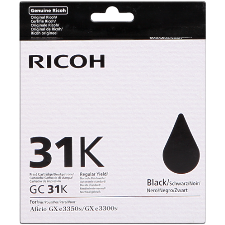 Ricoh 31K (GC-31K) Cartouche Noir Originale 