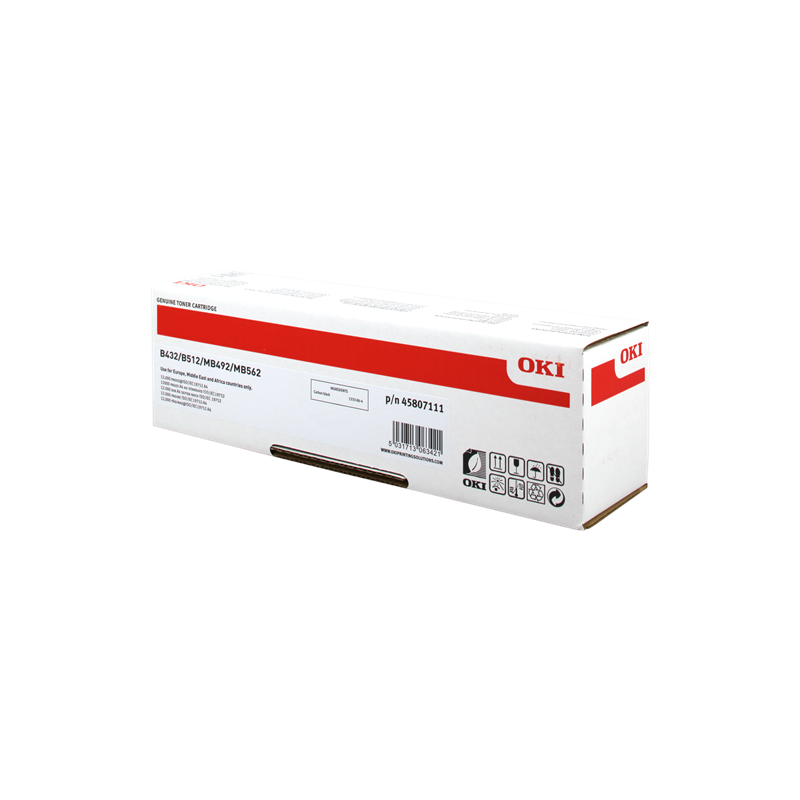 OKI 45807111 Toner Noir 12000 pages Original