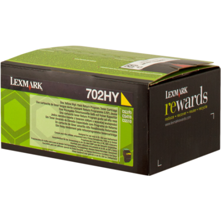 Lexmark 702HY Toner Jaune Original 
