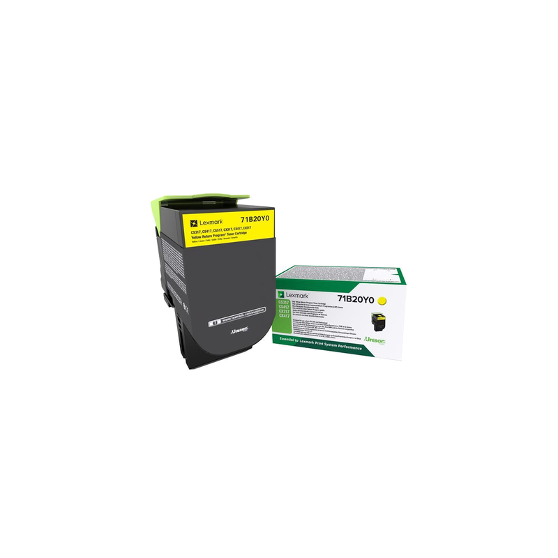 Lexmark 71B20Y0 Toner Jaune Original