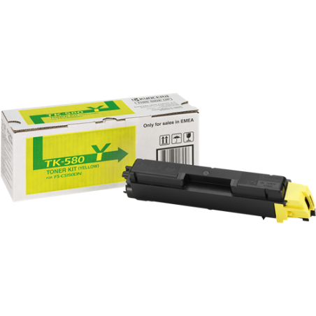 Kyocera TK-580y Toner Jaune Original 