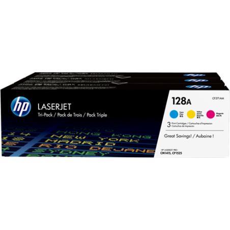 HP 128A Multipack 3 Couleurs Original 