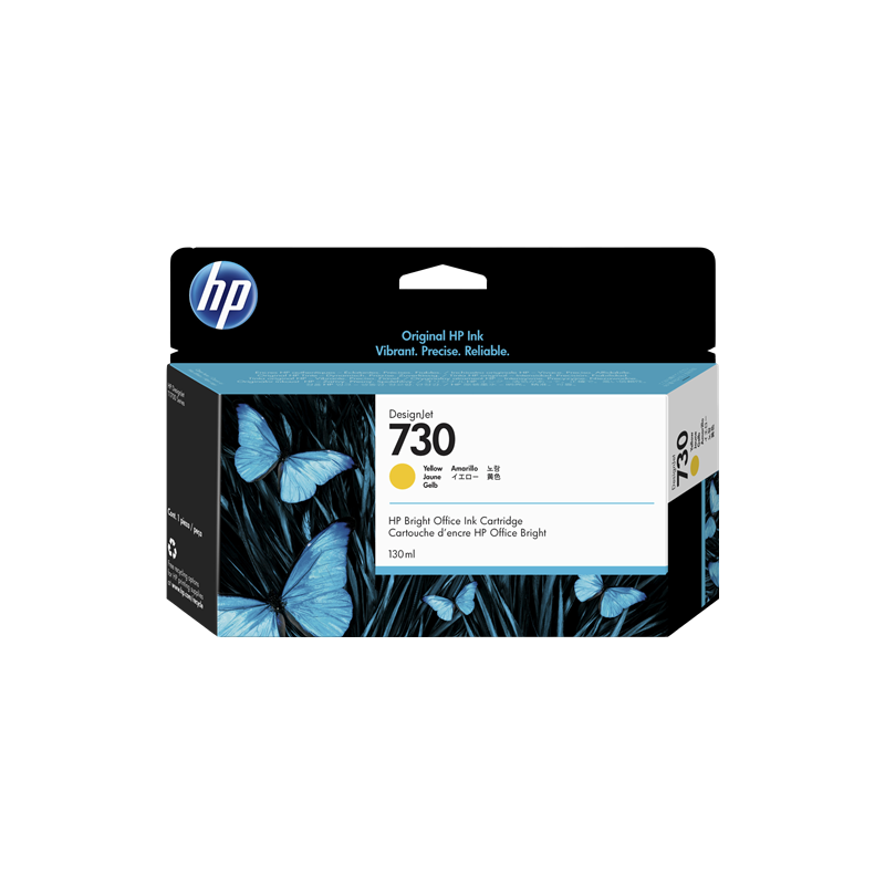 HP 730 Cartouche Jaune 130ml Originale