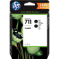 HP 711 Multipack Noir Original