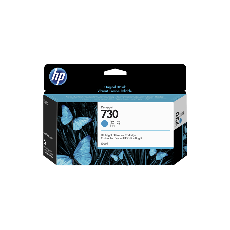 HP 730 Cartouche Cyan 130ml Originale