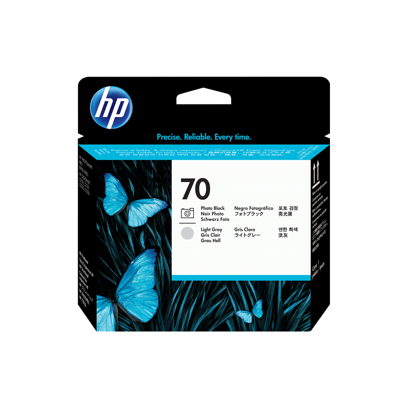 HP 70 Tête d'impression Noir / Gris clair Originale