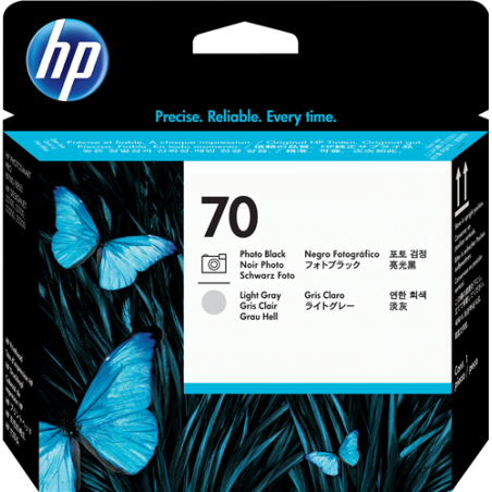 HP 70 Tête d'impression Noir / Gris clair Originale 