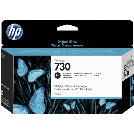 HP 730 Cartouche Noir Originale 