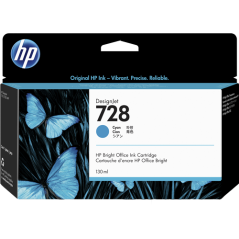 HP 728 Cartouche Cyan Originale 