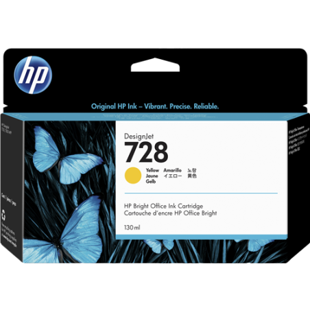 HP 728 Cartouche Jaune Originale 
