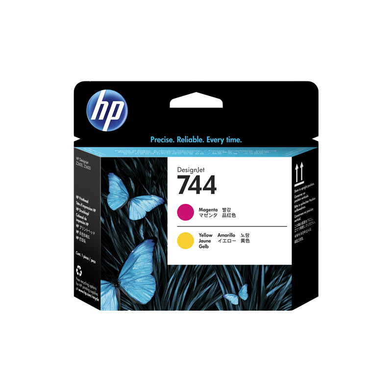 HP 744 Tête d'impression Magenta / Jaune Originale