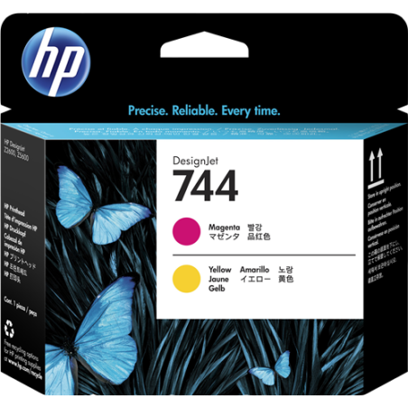 HP 744 Tête d'impression Magenta / Jaune Originale 
