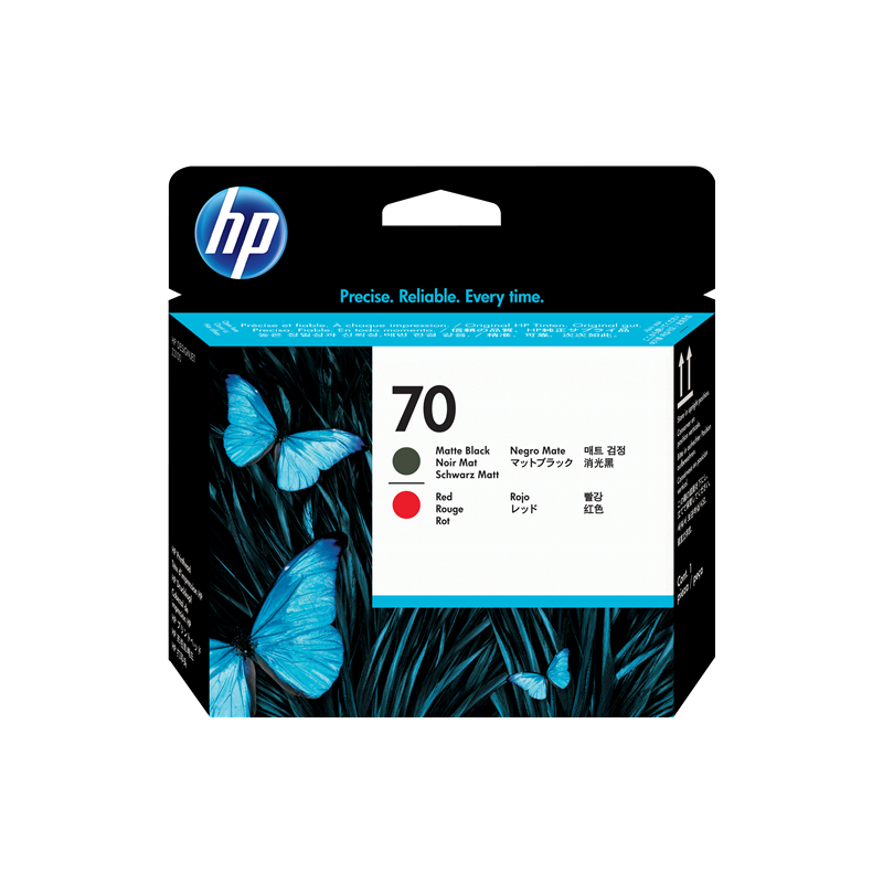 HP 70 Tête d'impression Rouge / Noir Originale