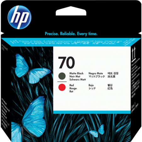 HP 70 Tête d'impression Rouge / Noir Originale 