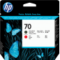 HP 70 Tête d'impression Rouge / Noir Originale