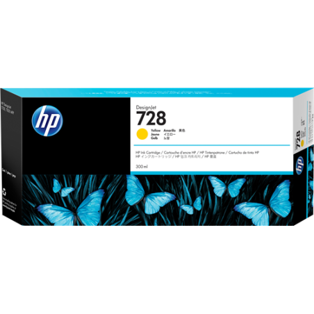 HP 728 Cartouche Jaune Originale 