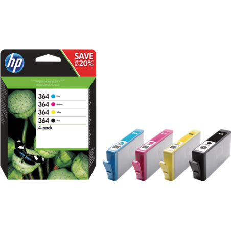HP 364 Multipack 4 Couleurs Original 