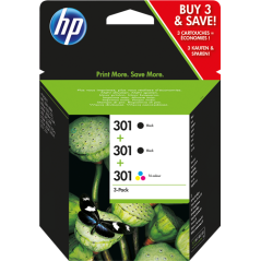 HP 301 Multipack 4 Couleurs Original 