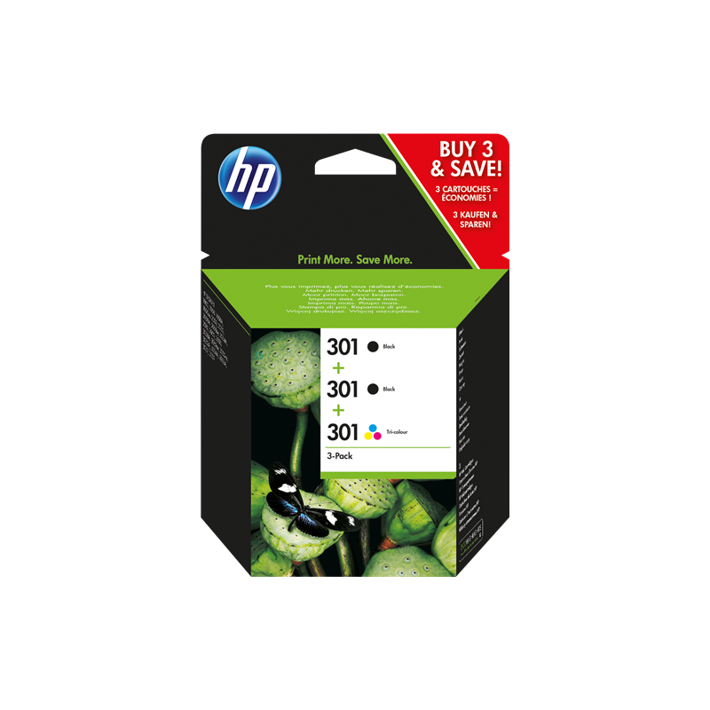 HP 301 Multipack 3 cartouches Original