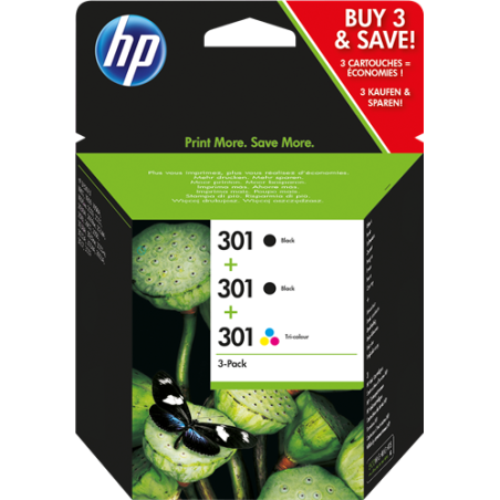 HP 301 Multipack 4 Couleurs Original 
