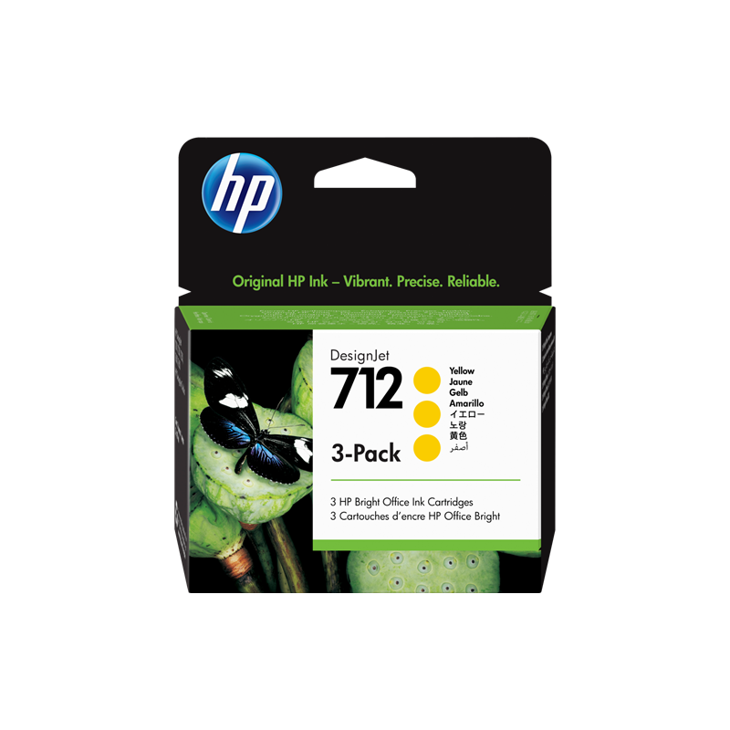 HP 712 Multipack Jaune Original