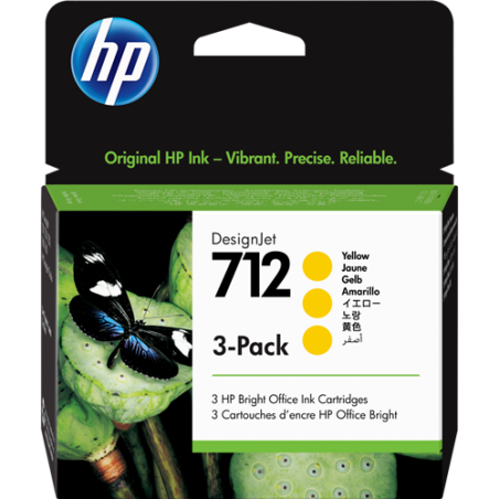 HP 712 Multipack Jaune Original 