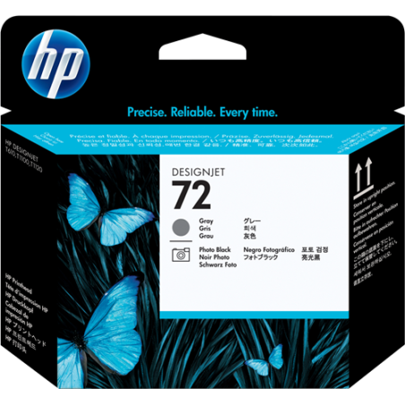 HP 72 Tête d'impression Gris / Noir Original 