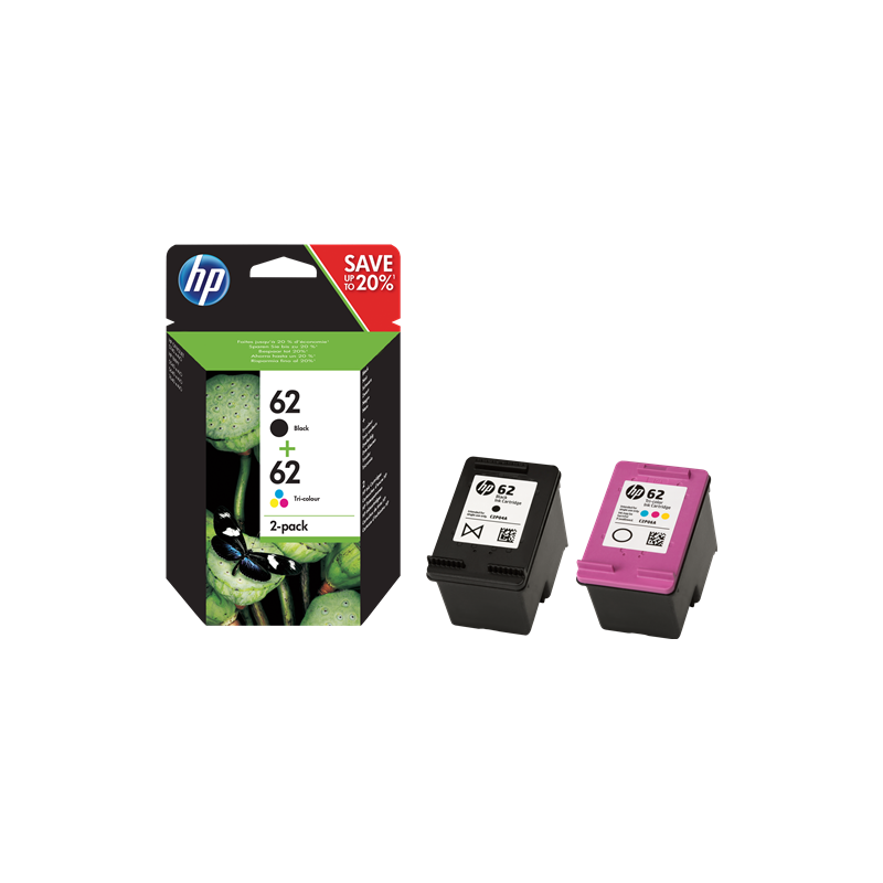 HP 62 Multipack 2 cartouches Original