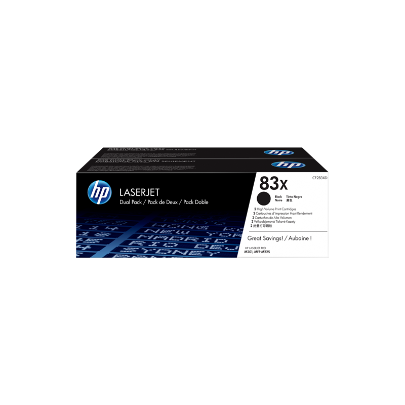 HP 83X Multipack Noir Original