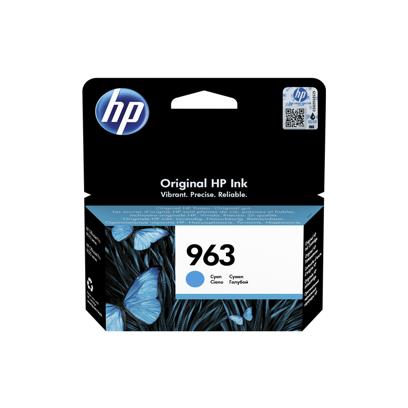 HP 963 Cartouche Cyan Originale