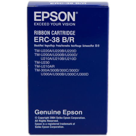 Epson ERC-38BR Ruban Noir / Rouge Original 