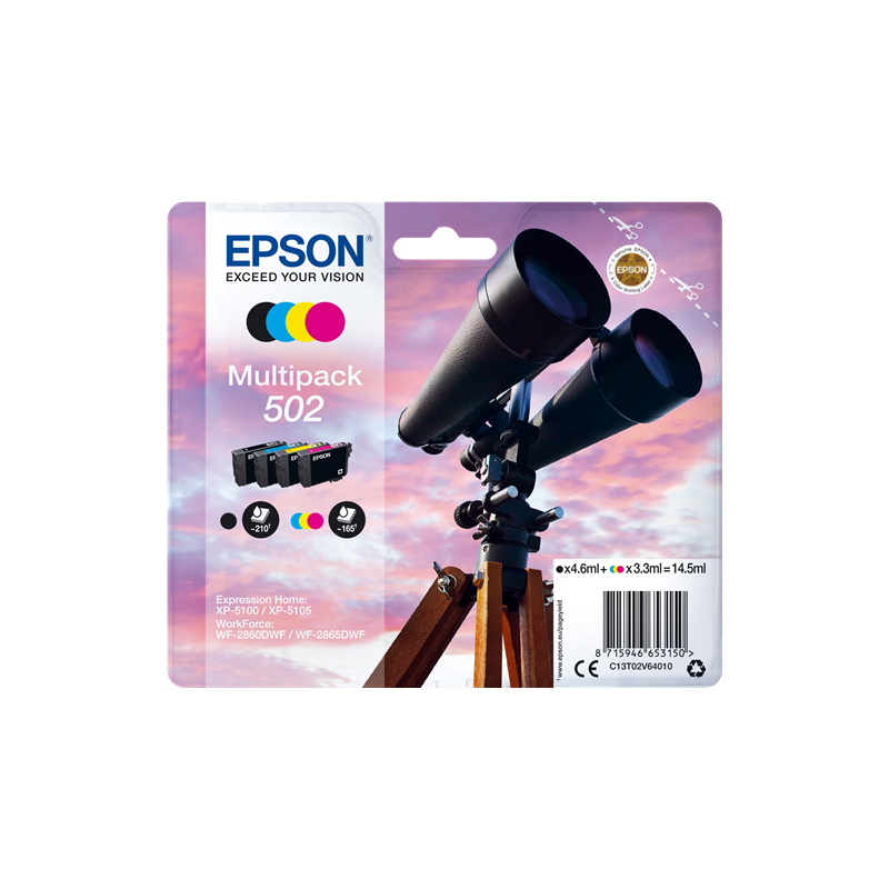 Epson 502 Multipack 4 cartouches Originales