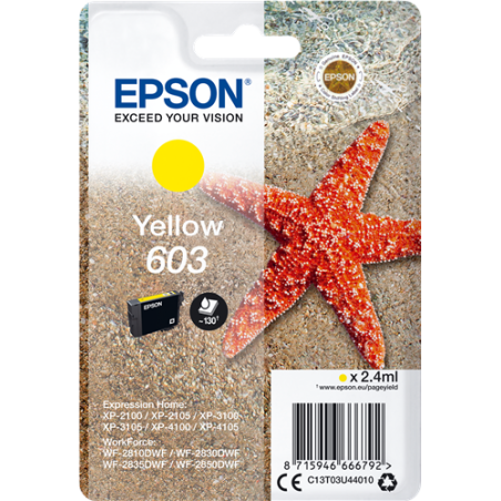 Epson 603 Cartouche Jaune Originale 