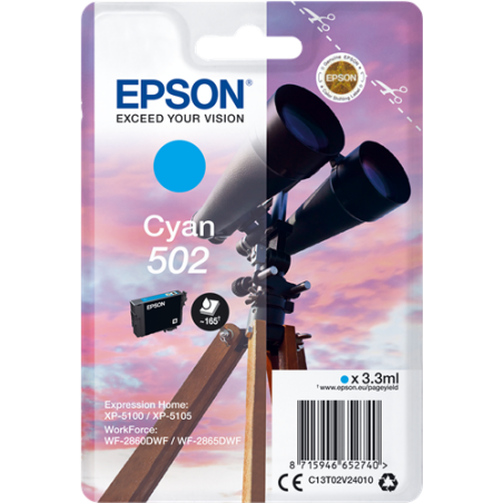 Epson 502 Cartouche Cyan Originale 