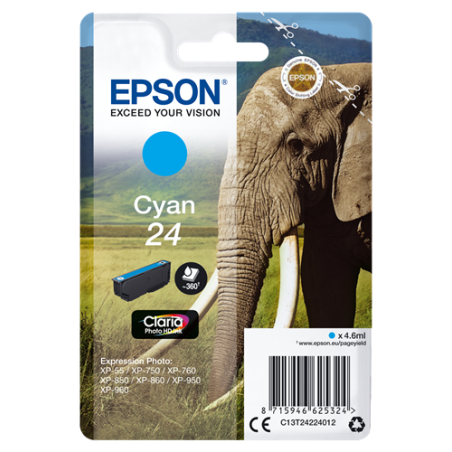 Epson 24 Cartouche Cyan Originale 