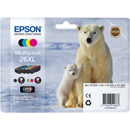 Epson 26XL Multipack 4 Couleurs Original 
