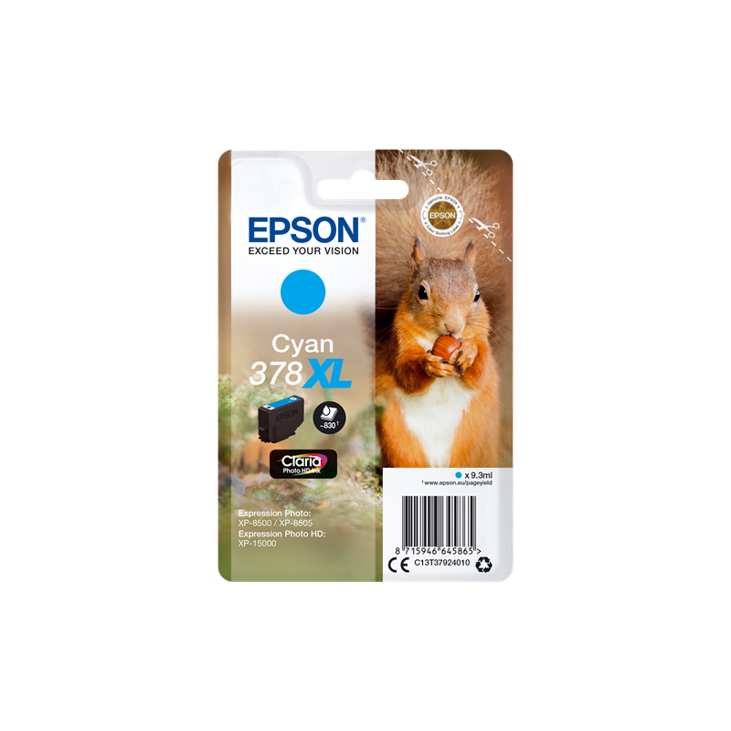 Epson 378XL Cartouche Cyan Originale