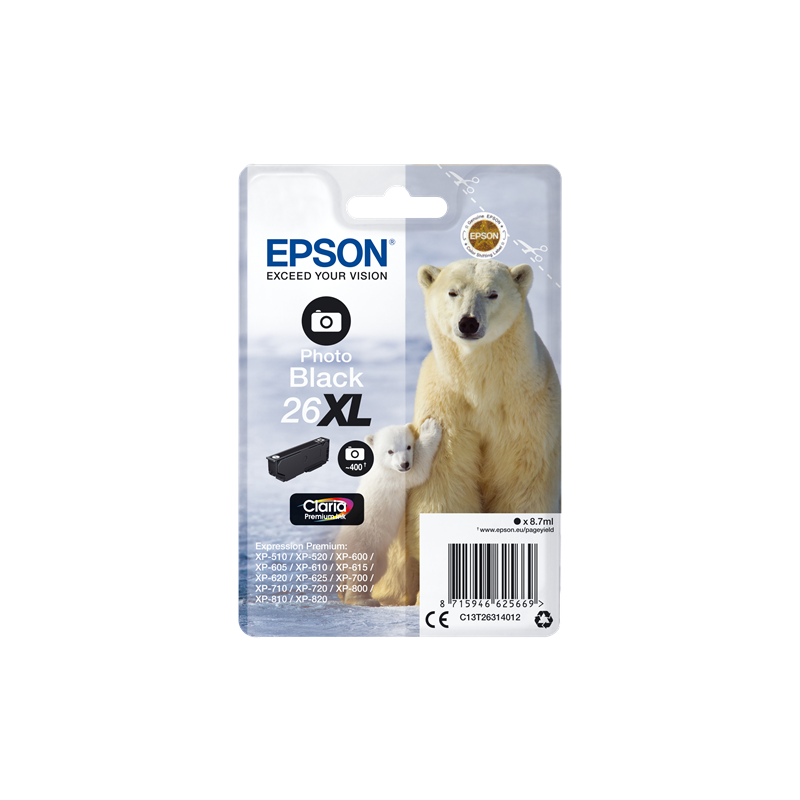 Epson 26XL Cartouche Noir photo Originale