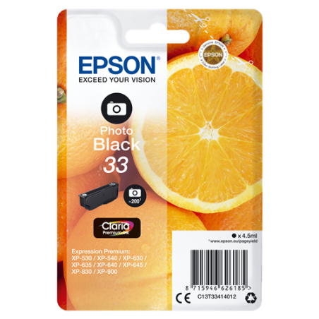 Epson 33 Cartouche Noir photo Originale 