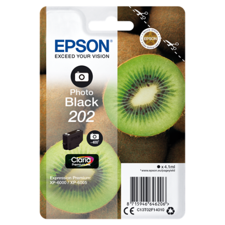 Epson 202 Cartouche Noir photo Originale 