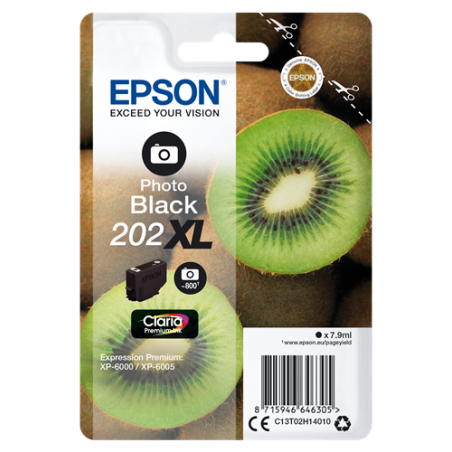 Epson 202XL Cartouche Noir photo Originale 