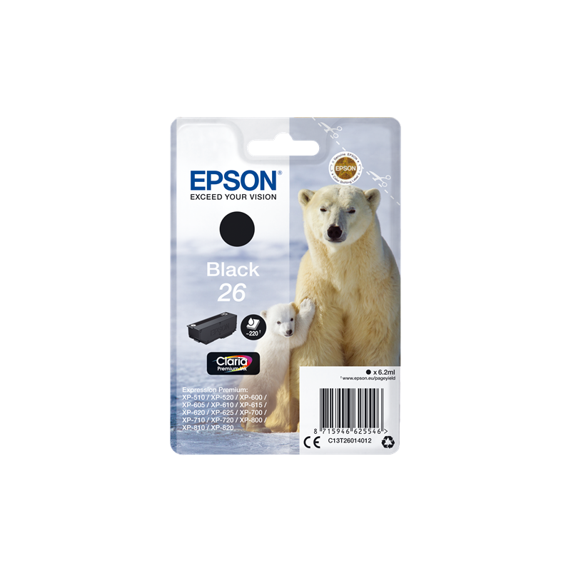 Epson 26 Cartouche Noir Originale