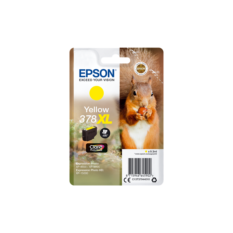 Epson 378XL Cartouche Jaune Originale