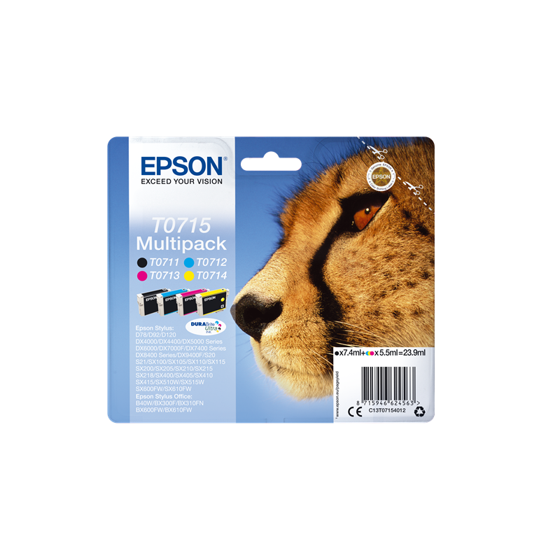 Epson T0715 Multipack 4 Cartouches Originales